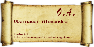 Obernauer Alexandra névjegykártya