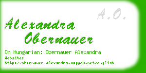 alexandra obernauer business card